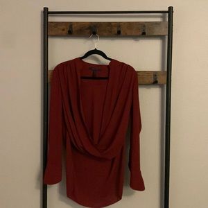 BCBG  Maxazria Merlot dressy shirt Small